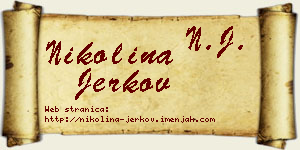 Nikolina Jerkov vizit kartica
